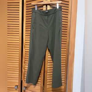 Aritzia Babaton Cohen pants green with white stripe, size 4.